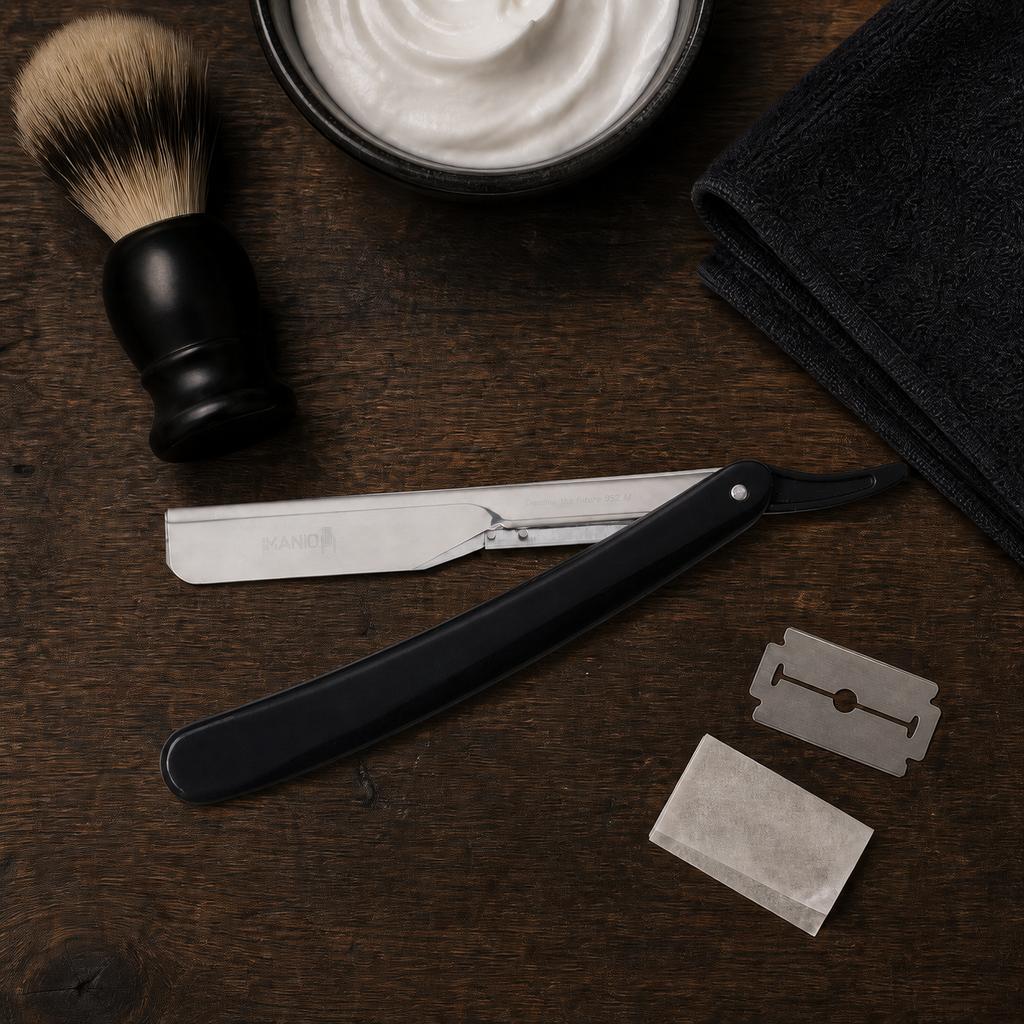 Barber' Razor for Shaving, Shaving, Trimmer, Universal, Razor Blades, Black