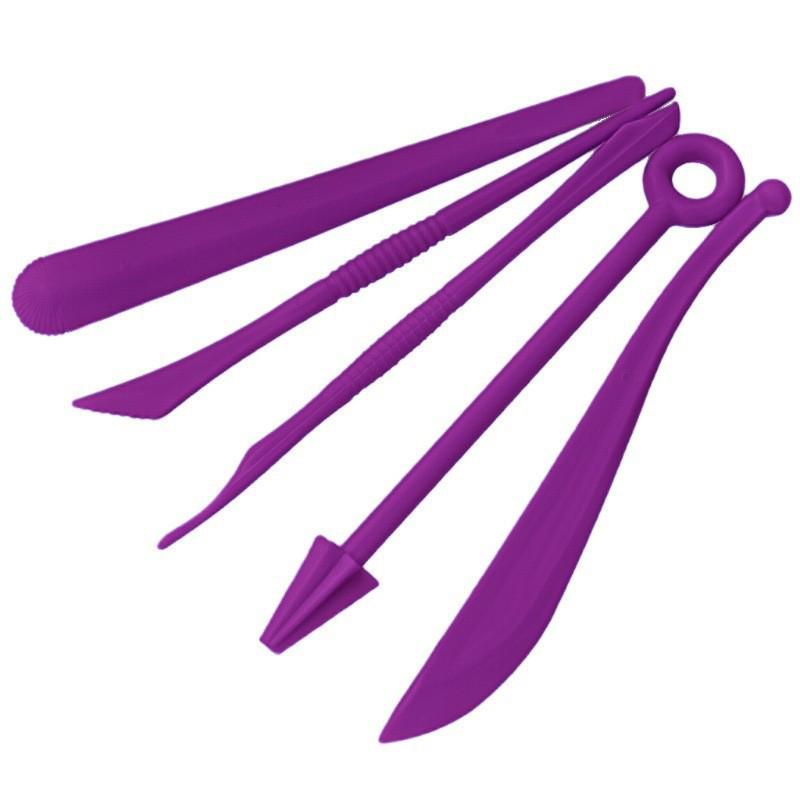 Ceramic Clay Sculpting & Carving Tool Set - 6-Piece Plastic Kit for DIY Art 6-piece Set