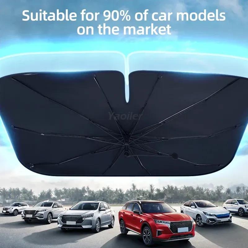 Car Sunshade Windshield Umbrella with 360°Rotation Foldable Handle Front Window Sun shade UV Protection Summer Car Accessories