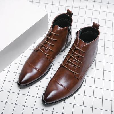 Fashion 2025 Men Casual Ankle Boots High Quality Leather Side Zipper Business Chelsea Boots British Style Comfy Men Shoe Plus Size 38-48