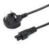 UK BS Plug C13 Fused Power Cable with Hong Kong Figure-8 Tail
