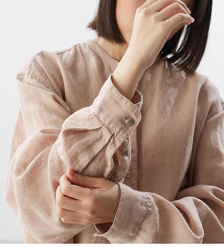 Spring/Summer 2026 White Linen Herringbone Shirt - Cool Sun Protection Small