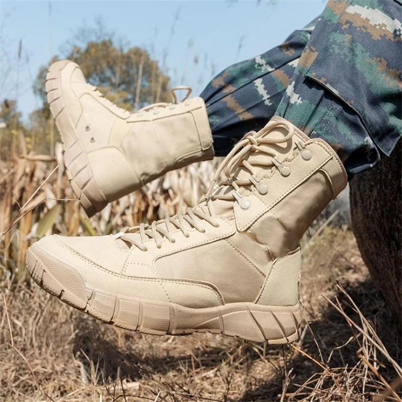 Fashion Men Tactical Army Boots Sport Hiking Shoes Outdoor Ankle Men Sneakers Men's Desert Combat Boots Work Safety Shoes Botas Hombre