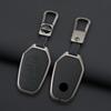 Zinc Alloy Leather Car Remote Key Case Cover Shell Fob For Ssang Yong  G4 Rexton Protective Keychain Styling Accessories