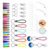 DIY Keychains Making Kit Exquisite Keychain Acrylic Keychain Blanks Lightweight Wear-resistant Keys Chain Rings