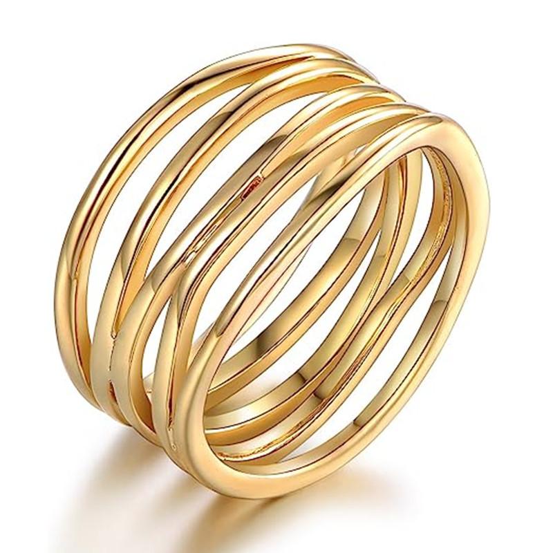 Трендовое кольцо модного блогера, Персонализированное многослойное кольцо-линия, Простое кольцо на указательный палец, Металлическое кольцо 10
