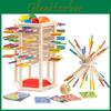 Hexagonal Tower Puzzle Game Wooden Blocks For Kids Educational Playroom