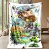 Pflanzen vs. Zombies Gemütliche Flanelldecke, Bequeme Warme Überwurfdecke für Schlafzimmer Sofa Heimgebrauch