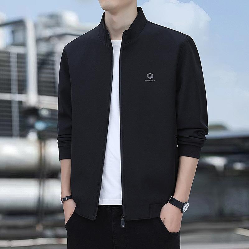 Куртка Весна и Осень Качество Средний возраст и Молодежь Деловой Воротник Стойка Короткий — фото 4