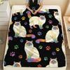 Bunte Welpen und Kätzchen Druck Flanelldecke, Hohe Qualität, Bequem für Alle Jahreszeiten, Heimdekoration, Wärme und Komfort, Perfekt für Weihnachtsgeschenke