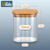 Glass Containers For Loose Products With Lid And Seal 750 Ml 3 Pcs.