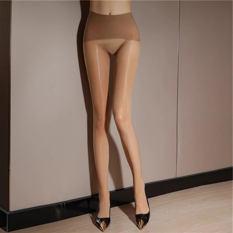 Horse Oil Black Stockings High Waist Oily Sexy Bare Leg Artifact Pantyhose Peach Buttocks Seamless Gear Anti-hook Silk