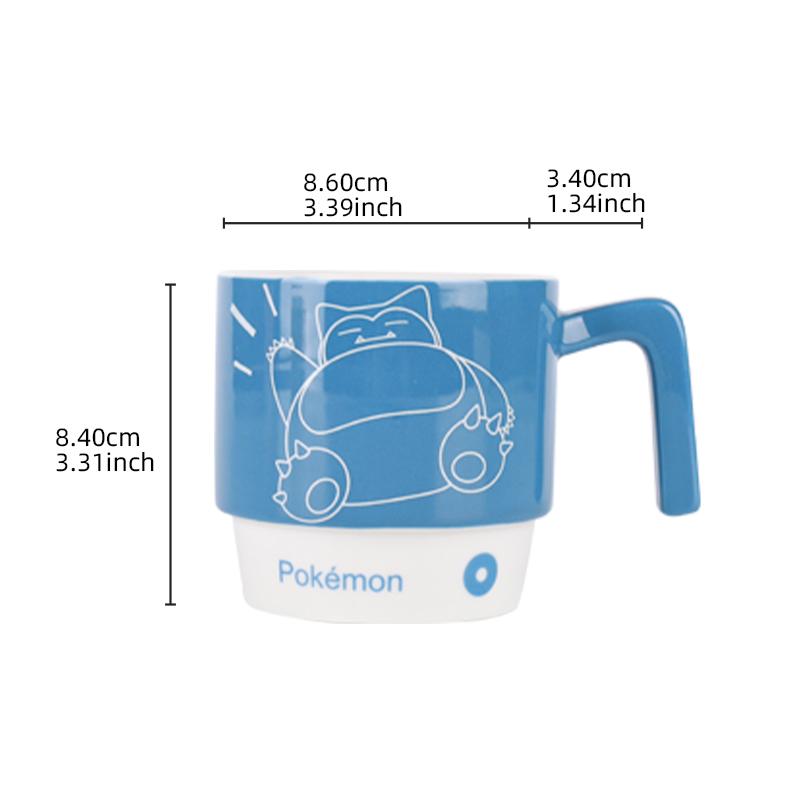 SHUNXIANG Pokémon Lizenzierte Cartoon Keramiktassen Stapelbare Kaffee Milch Tee Tassen Niedliches Muster Kinder Milchbecher Geschenk