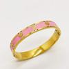 Yupsk New Stainless Steel Metal Oil Heart Bracelets for Women Fashion Brand Jewelry Elegant Bangles Accessories Gift