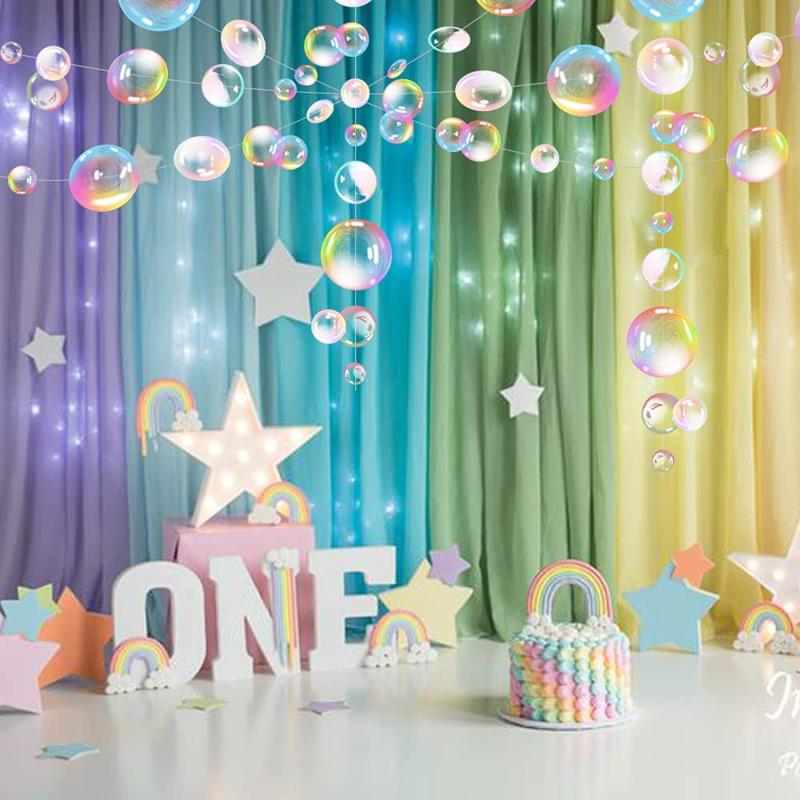 Household Decoration Fish Bubble Hanging String Multipurpose Birthday Party Hanging Colored Banners Decorations Supplies