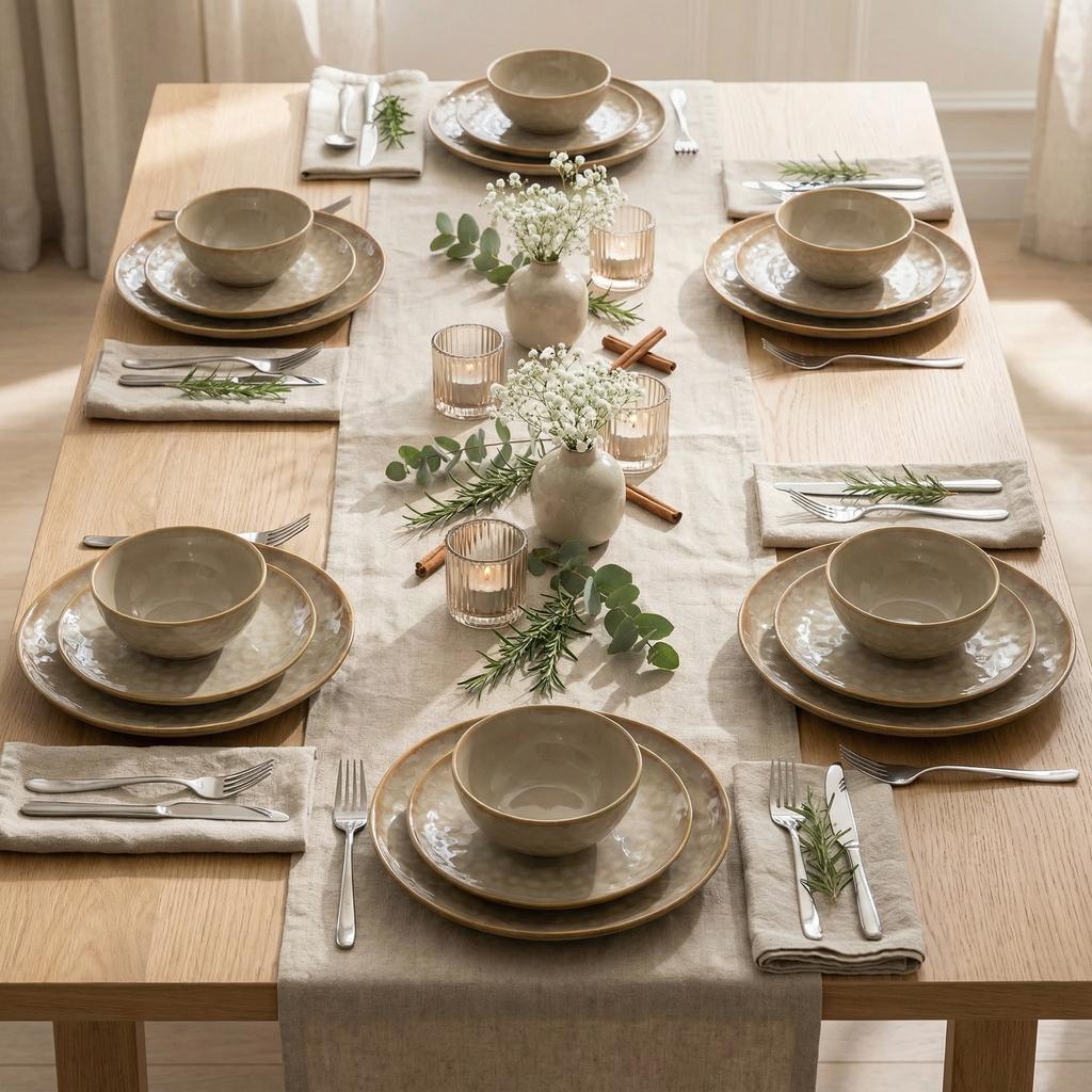 Dinner Set 18-Piece Plate Set Dinner Set For 6 People