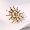 Middle Finger Ring Sun Pattern Open Adjustable Fit Women Ring Stainless Steel Texture Sun God Symbol Energy Vitality Jewelry Gift