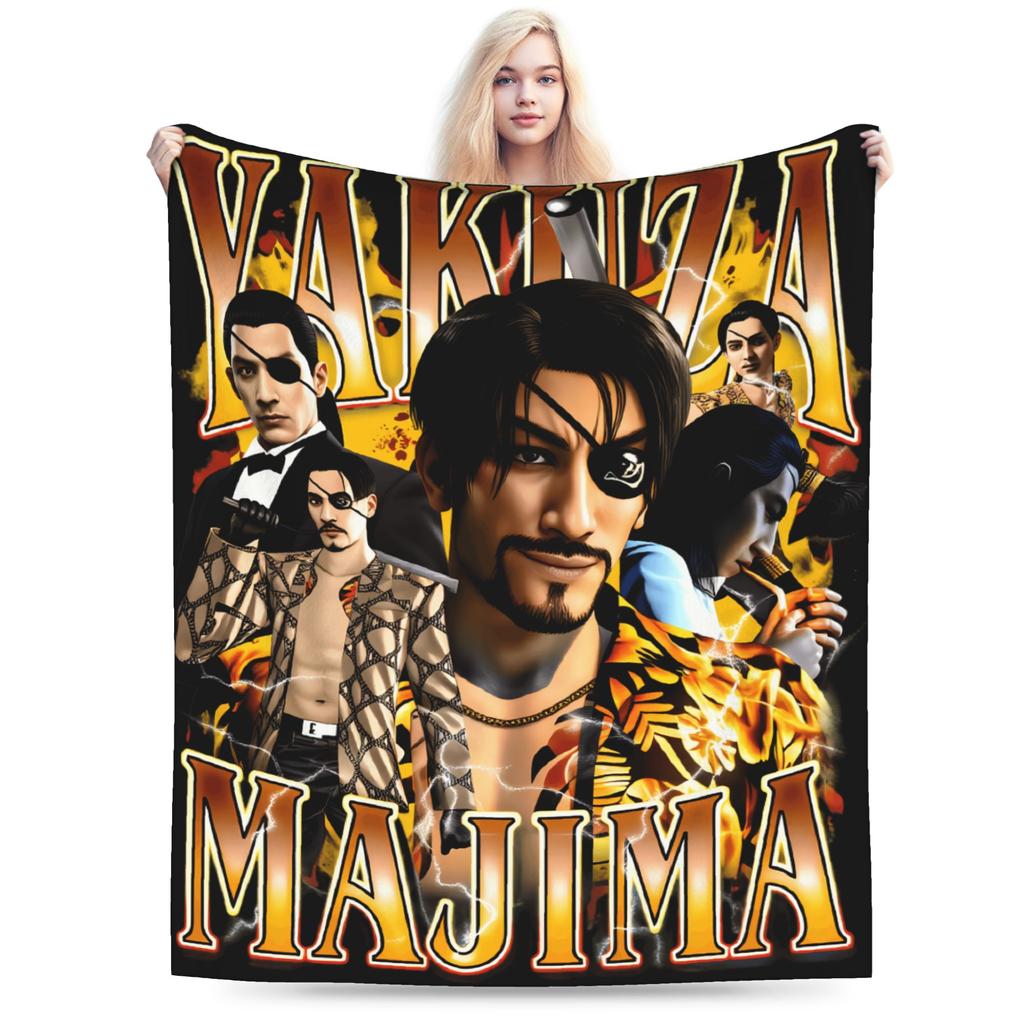 Yakuza Majima Blanket Soft Fluffy Plush Throw Blanket For Girls Boys Couch Bed Flannel Bedspread Bed Cover