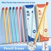 6PCS/Set Pencil Shape Eraser Without Leaving Marks Rubber Eraser Pencil Erasers  for Office School