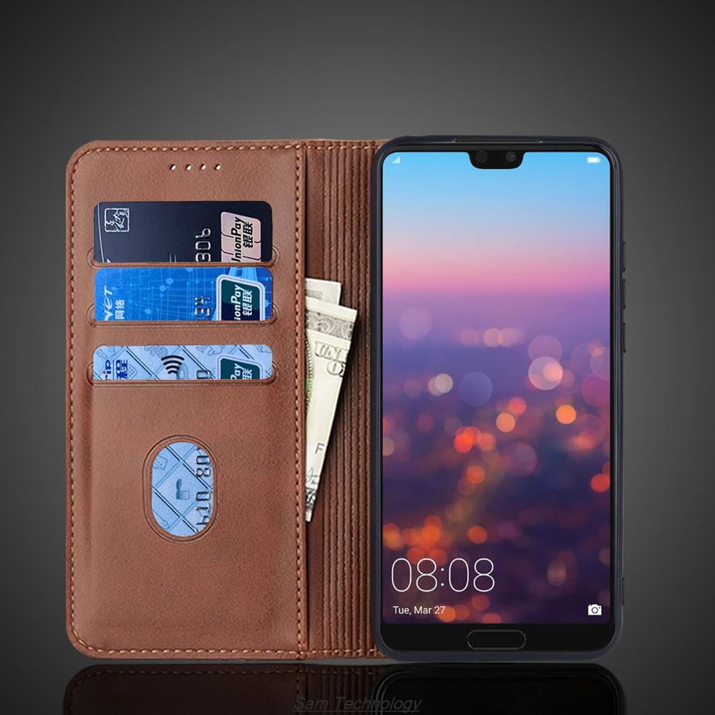 Magnetic Attraction Leather Case for Huawei P20 5.8" EML-( L09 L09C L29 AL00 ) Holster Flip Cover Case Wallet Bags Fundas Coque