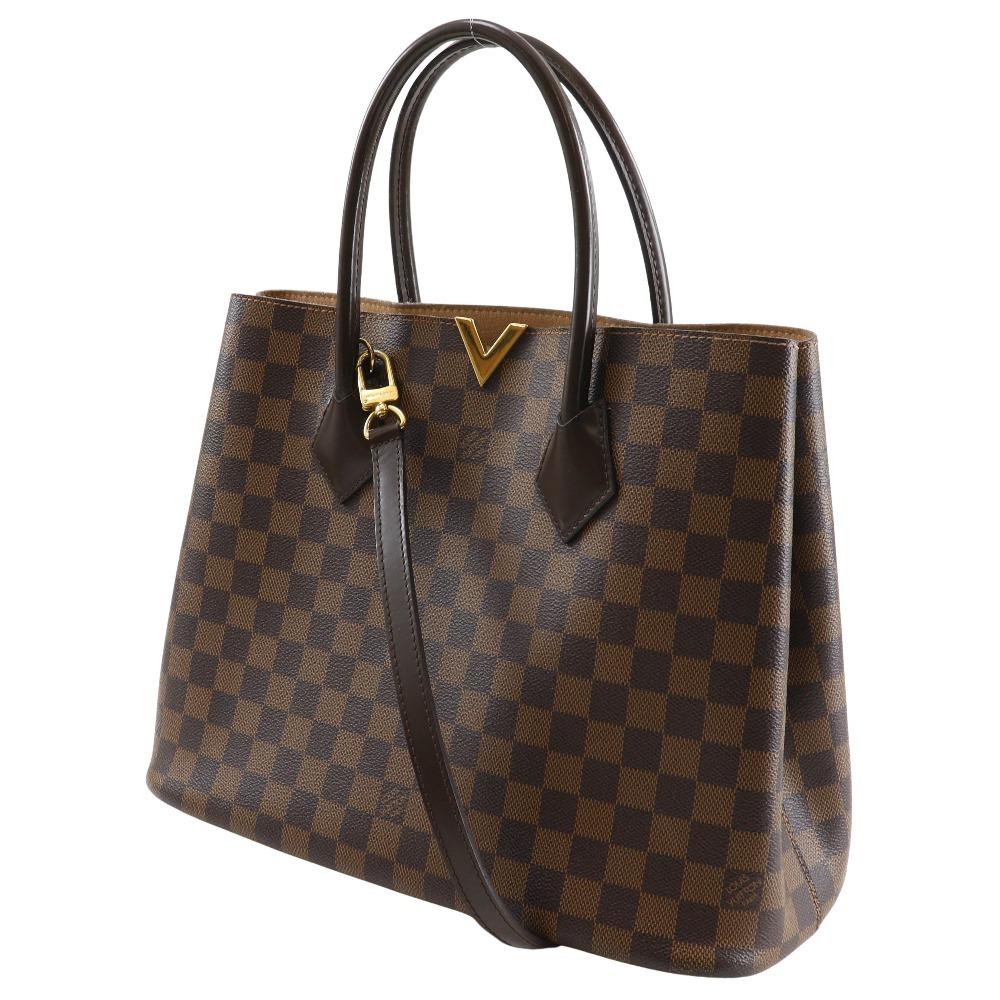 Louis Vuitton Kensington Handtasche N41435 2WEGE Schulter Braun Damier Canvas Damen Gebraucht