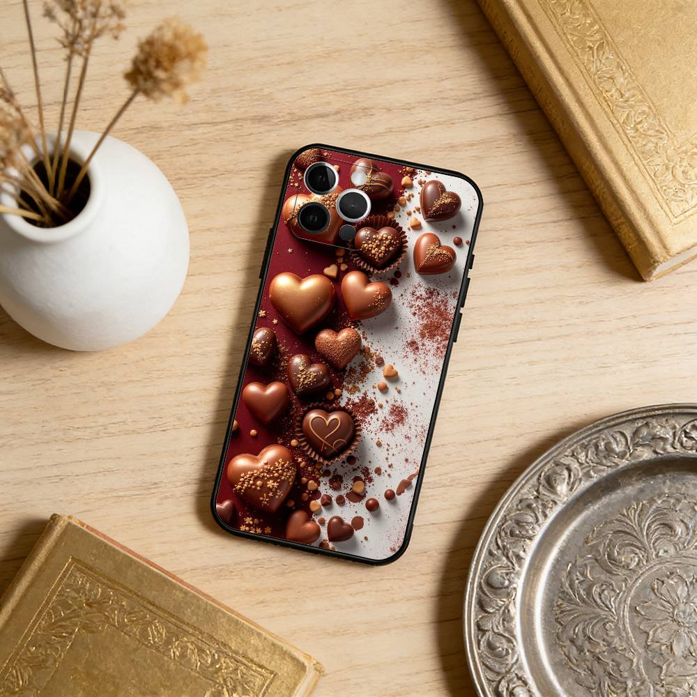 C-Chocolate-TE Phone Case For iPhone 17,16,15,14,13,12,11 Plus,Pro Max,Soft Silicone Black Cover