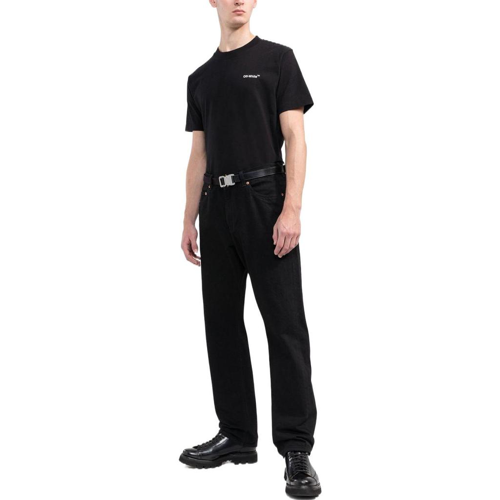 Off-White Bricks Slim T-Shirt Black/White Men Tops OMAA027F22JER0081001