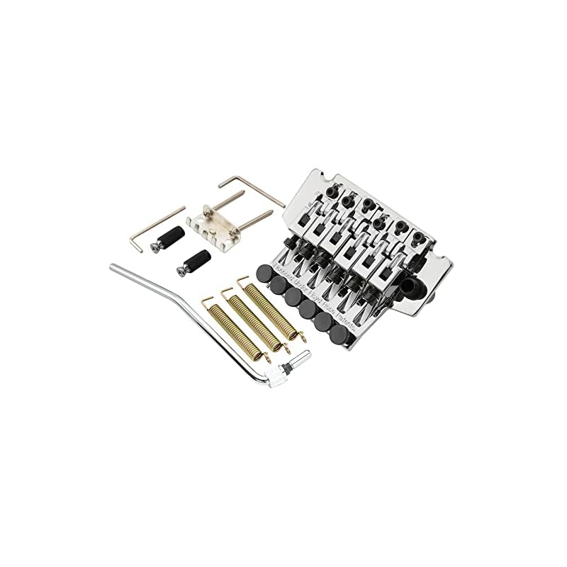 Musiclily Pro 10.8mm Pitch Tremolo Unit Bridge, 34mm Brass Block, Low Profile, for Floyd Rose Electric Guitars, Chrome
