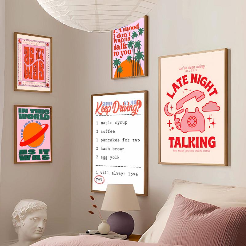 Harris Styles Lyrics Art Posters Daylight Fine Line Album Canvas Painting Music Singer Wall Modern Aesthetics Room Home Decor