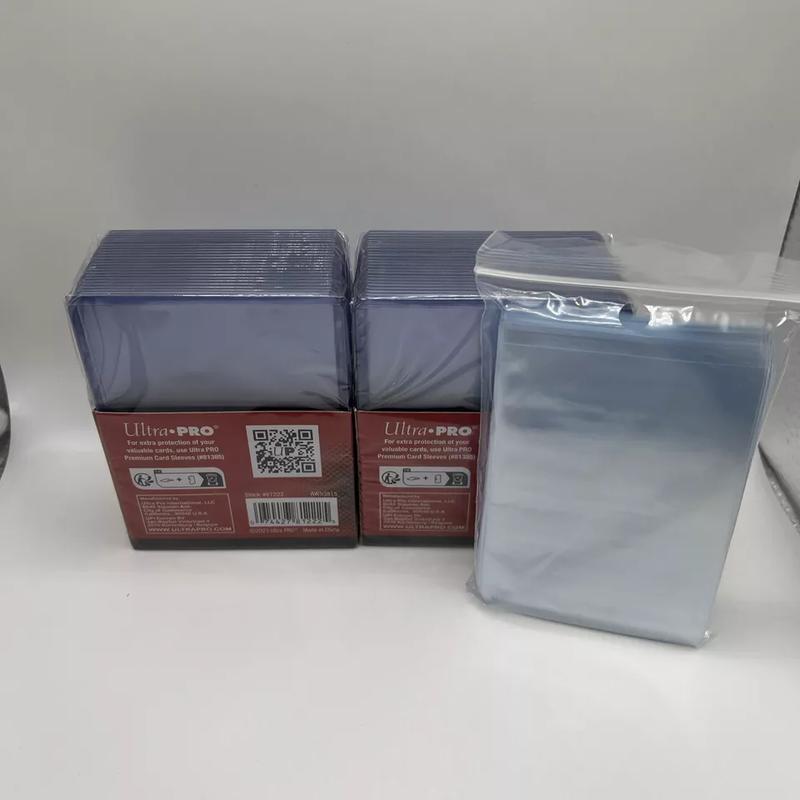 Ultra Pro Regular Toploaders 35pt - 2 Packs of 25, 50 Total Toploaders with 100 Penny Sleeves Clear Card Baseball Card