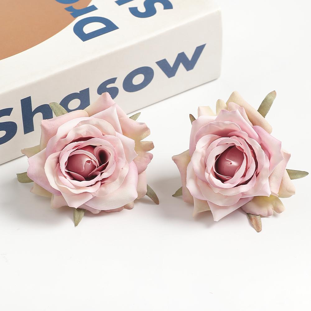 10/20Pcs Artificial Rose Flowers 6.5CM Silk Fake Flowers for Home Room Decor Party Garden Wedding Decoration DIY Gifts Accessory