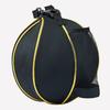 Basketball Bag Oxford Cloth Wear Resistant 1 Shoulder Ball Bag with Mesh Pocket for Outdoor Sports Black