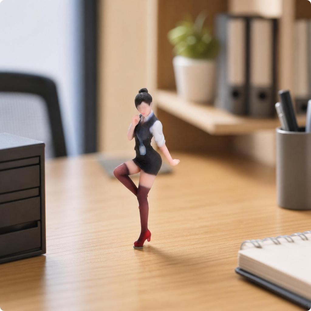 3D Printed Resin Miniature Figure | Poised Pose Stance, Finely Detailed, for Dioramas
