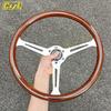 JDM 15inch Wood Style Steering Wheel Universal Vintage Retro Car Sports Steering Wheel