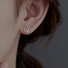 1pair Elegant & Simple Interwoven Small Heart Shaped Stud Earrings Valentines