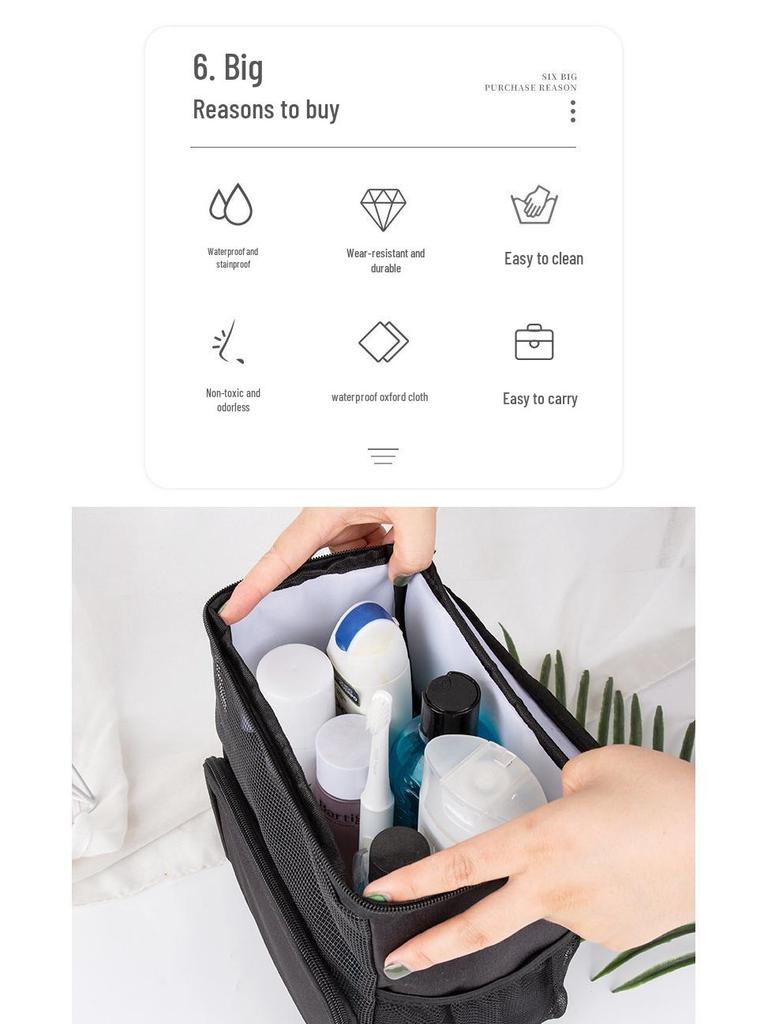 Unisex Portable Hanging Toiletry Bag – Large Capacity Travel Wash Storage Bag