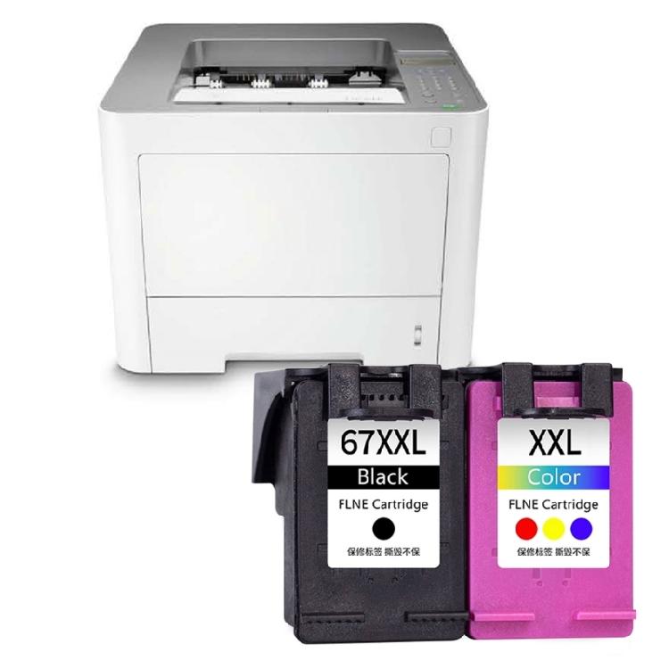 Recycled 67 XXL Ink Cartridge Black/Colored Superior Color Reproduction for 2723 2721 2330 4122 Printers Installation