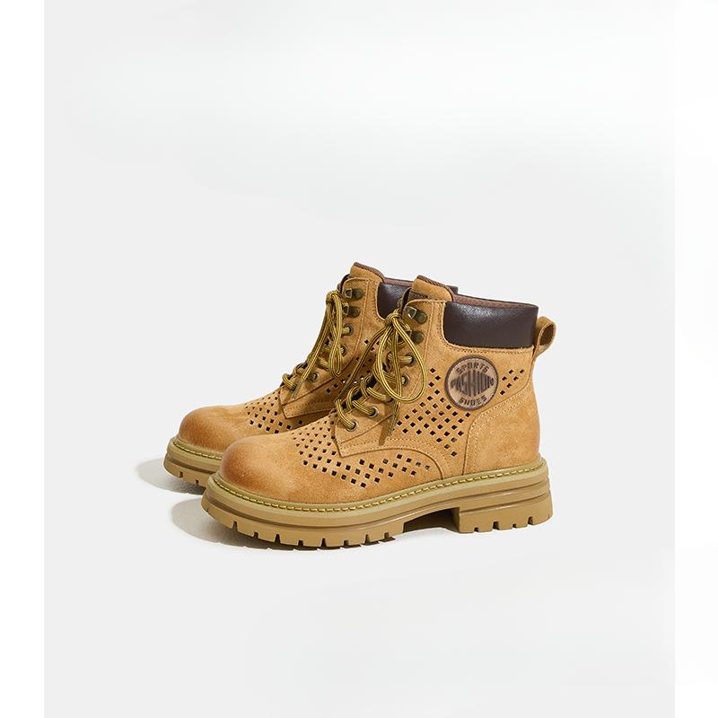 New Style of Women's Shoes Hollowed-out Boots Outdoor Hiking Boots and Work Boots