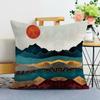 Simple Mountain Print Decorative Pillowcase Bedroom Living Room Square Cushion Pillowcase