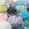 50pcs 8mm Glass Crack Imitation Jade Color Series Round Beads DIY Handmade Necklace Bracelet Loose Beads Jewelry Accessories