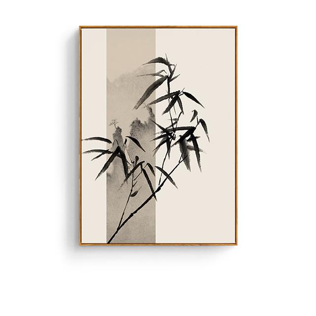 Ny kinesisk stil Bambu Plum Blossom Pine Tree Landskap Canvas Målning Klassisk dekorativ konst affischer för hem Vägg Estetisk