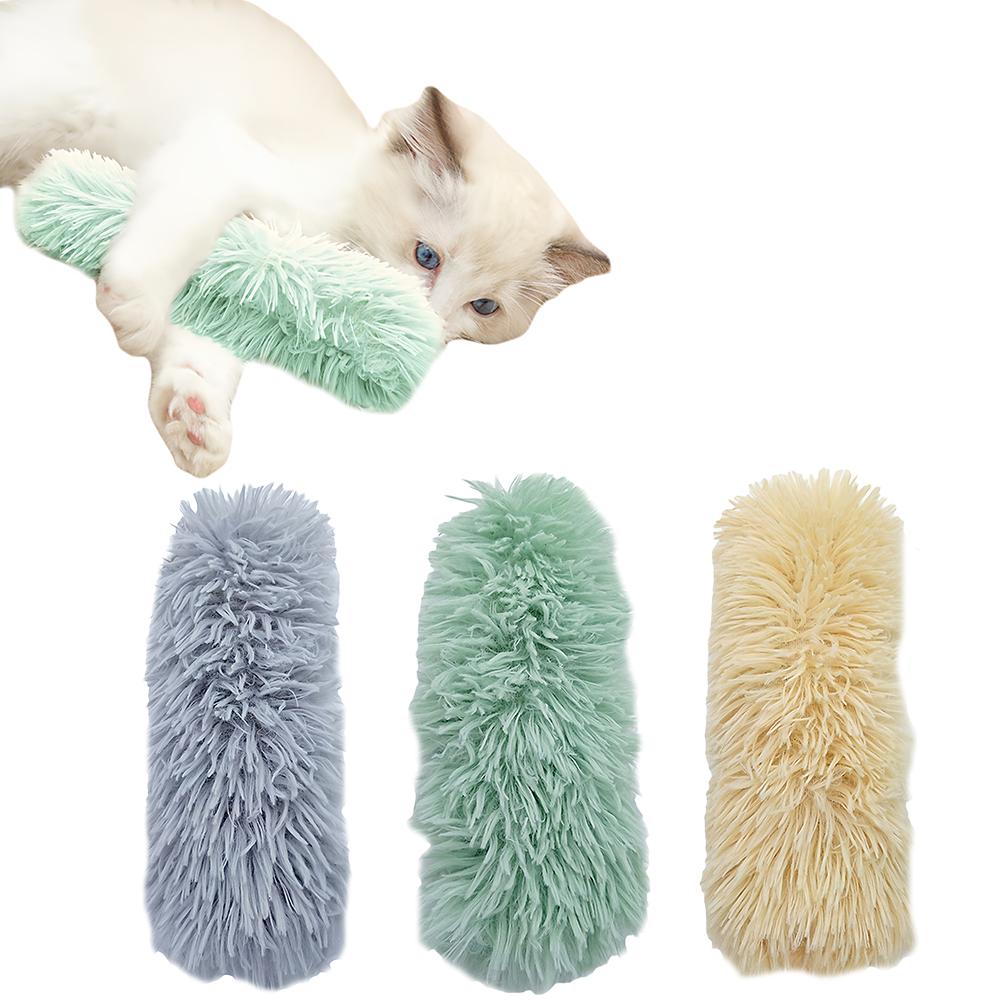 Cat Pillow Plush Toy with Catnip, Chew Interactive Self-Play Cat Bed, Cushion Pet Toy, 1PC
