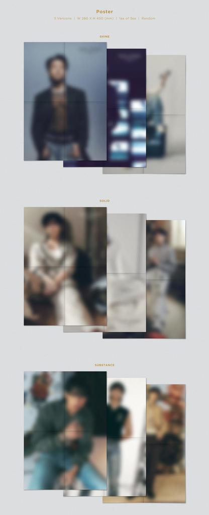 JUNG KOOK (BTS) Solo Album 'GOLDEN' 3 SET (SHINE/SOLID/SUBSTANCE) (Korean Edition)