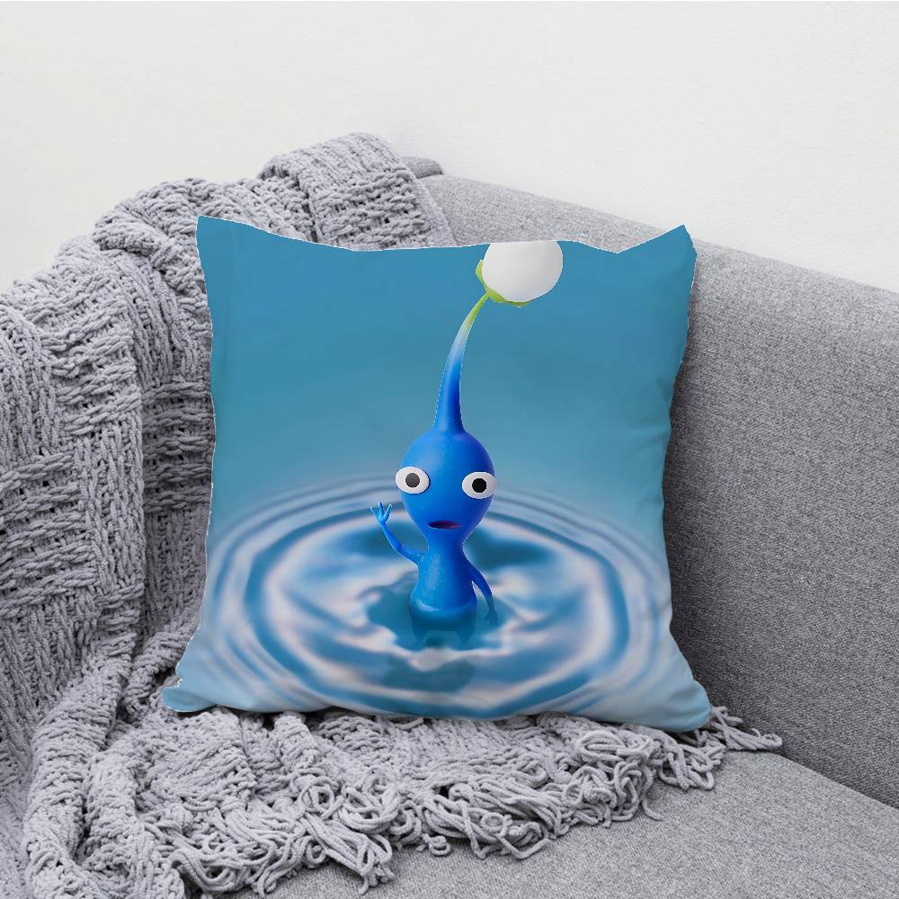 P-Pikmin Pillowcases Bedroom Living Room Sofa Home Decor Polyester Cushion Cover with Zipper
