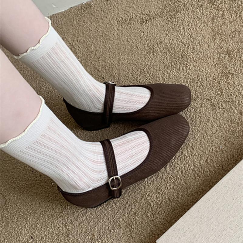 Fashion Bailamos 2025 Autumn Women Flat Shoes Fashion Round Toe Shallow Slip On Mary Jane Shoes Soft Flats Casual Dress Single Shoes