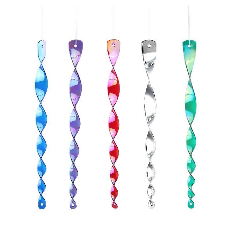10Pcs Reflective Bird Deterrent Rods 30cm Hanging Bird Repellents Reflective Wind Spiral Rod Garden Anti-bird Protection