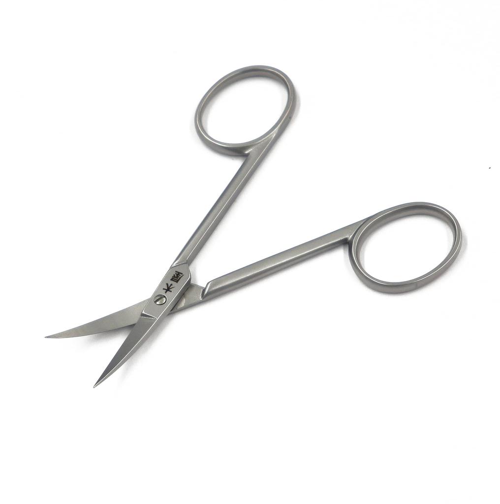Kiya SAM Eyebrow Curved Embroidery Stainless Steel Scissors, Tip, Scissors,