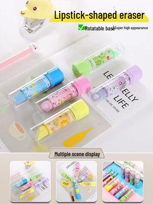 Bunter Lippenstift-Radiergummi-Spielzeug – Perfektes Geschenk für Schüler oder Preis im Kindergarten