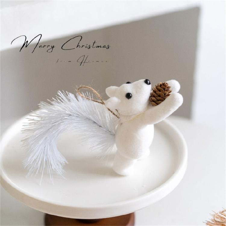 Durable Foam Christmas Squirrel Ornament Party Hanging Decoration For Homes Office Party Holiday Decorative Accent