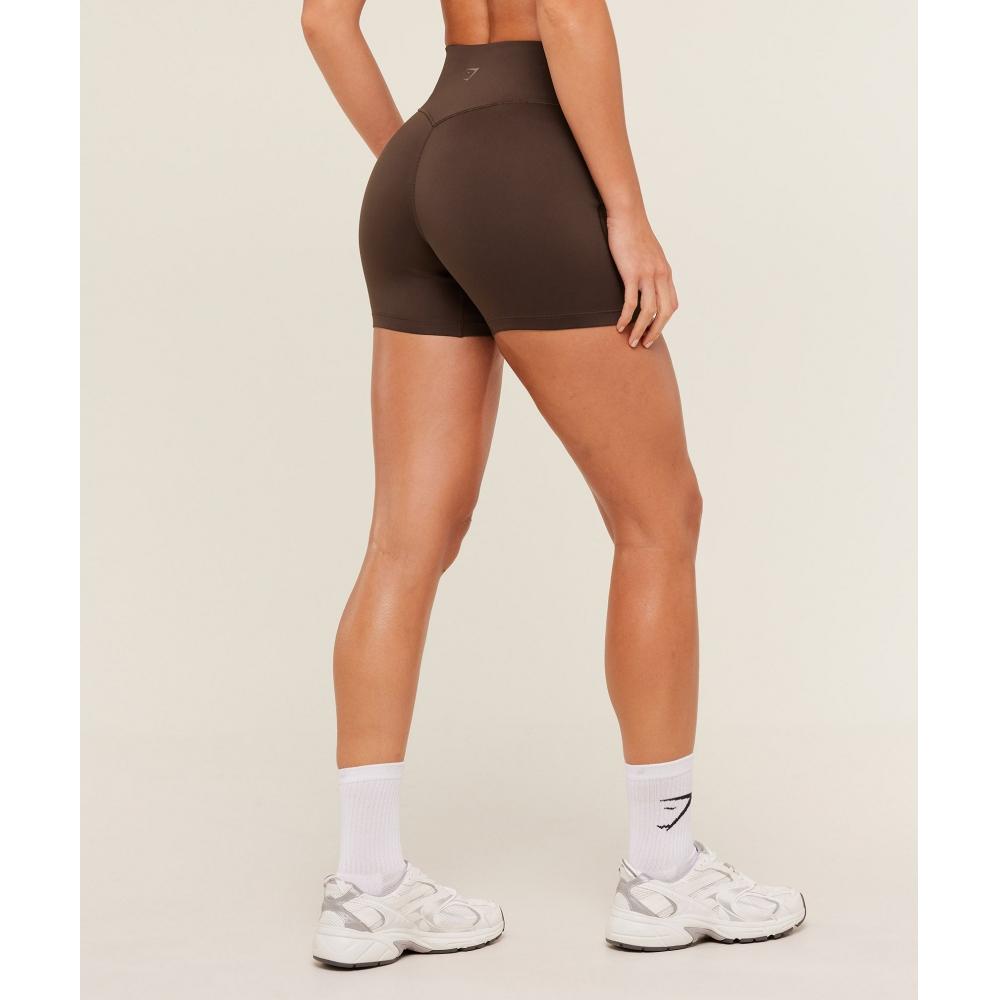 Gymshark Flow Bodyfit Short Archive Brown B5b5h Nby8